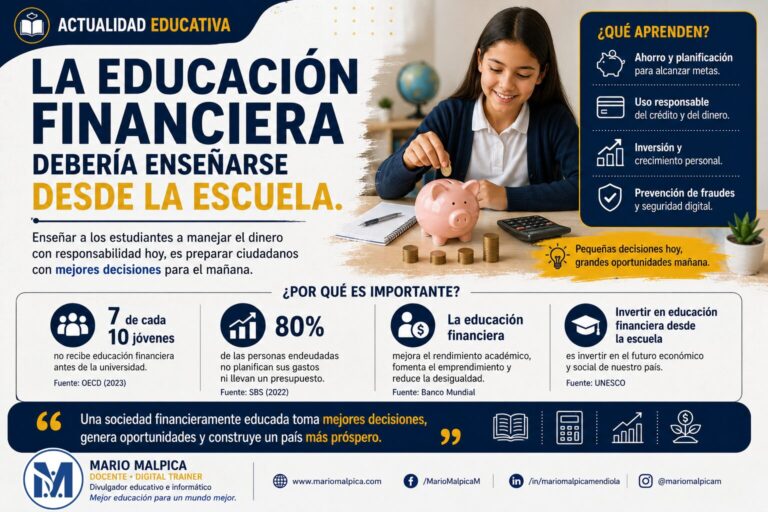 La educación financiera debería enseñarse desde la escuela
